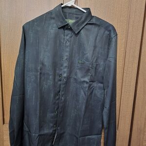 Retro Rifle XS Men's Matrix Black And Green Patterned Shirt